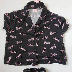 Barbie All Over Print Button-Up Pajama Set SIZE M